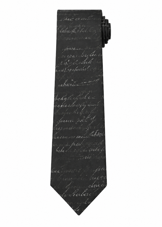 Grigio Script Tie