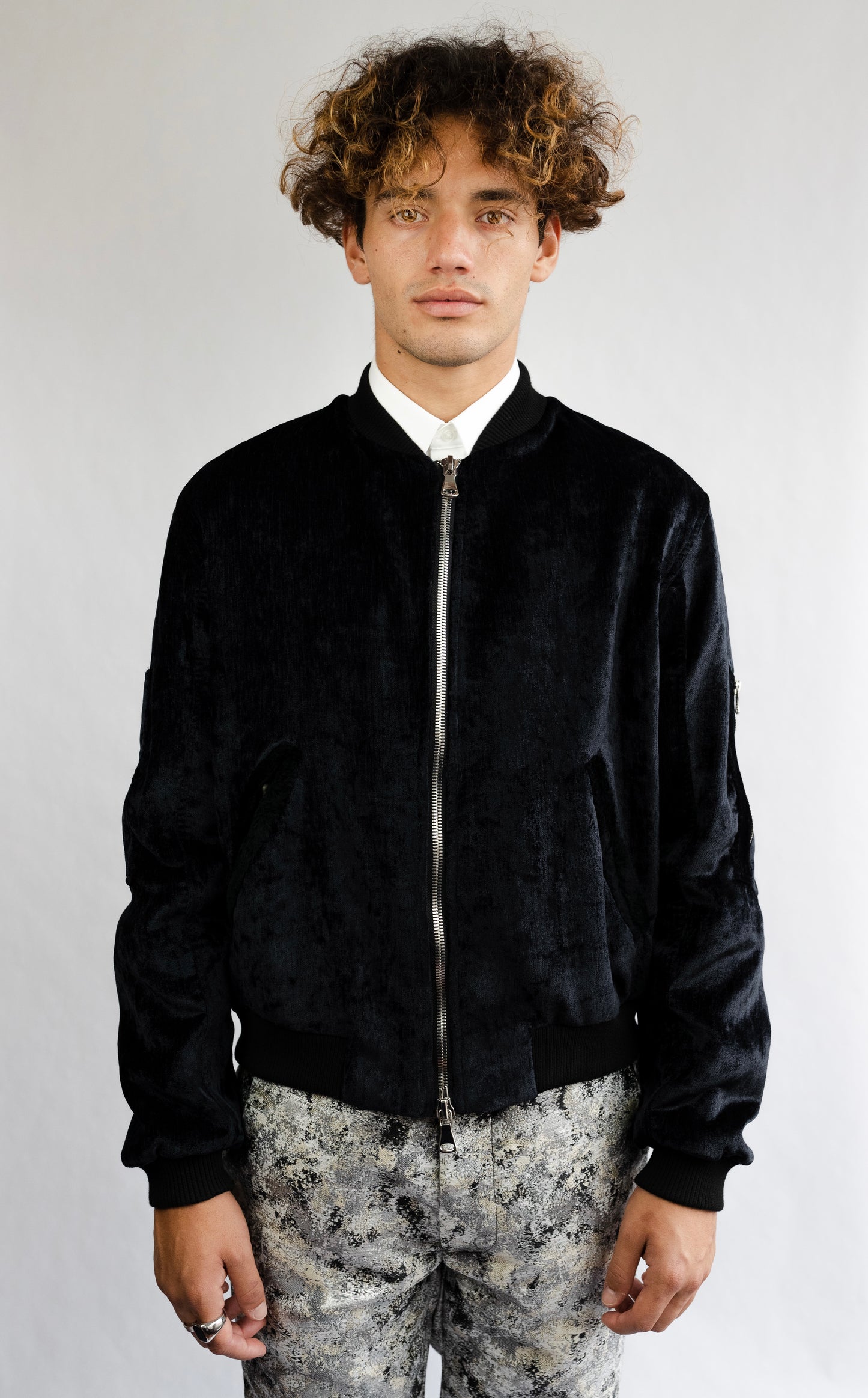 Chenille Bomber Jacket
