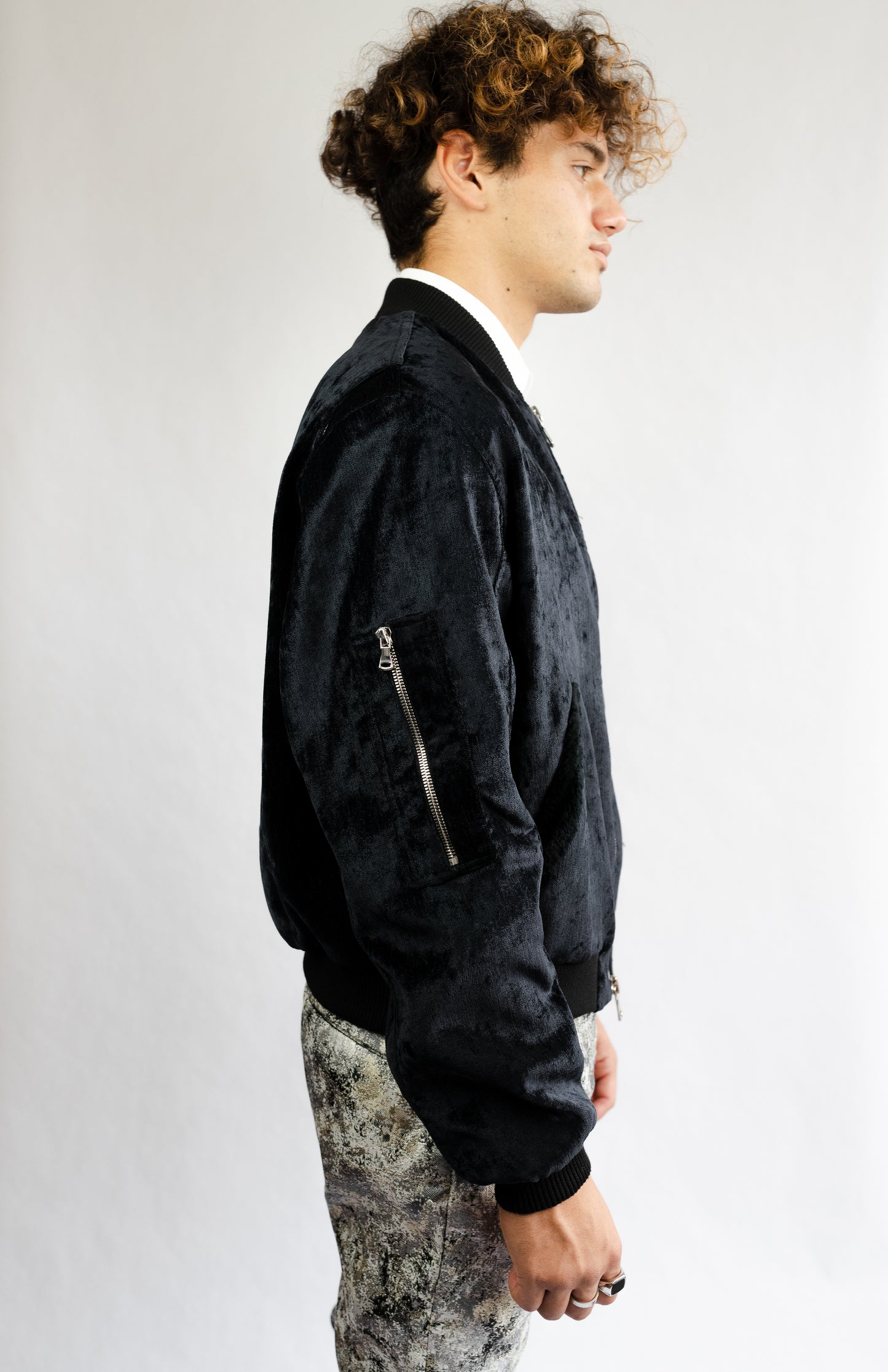 Chenille Bomber Jacket